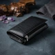 Горизонтальне портмоне ST Leather із натуральної шкіри для карт чорного кольору (bg193fash31) - зображення 4
