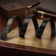 Ремень мужской из натуральной кожи Vintage leather-20319 115 см Черный - изображение 8
