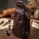 Сумка через плече з екошкіри Vintage у міському стилі коричневого кольору (bg227fash94) - зображення 4