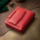 Жіночий вертикальний гаманець із натуральної шкіри ST Leather для карт з монетницею Червоний (bg224fash53) - зображення 3