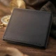 Мужской кожаный кошелек ST Leather горизонтальный черного цвета с кнопкой маленький (bg183fash13) - изображение 4