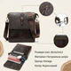 Сумка планшет через плечо мужская из натуральная кожи Vintage leather-20039 Коричневая - изображение 12