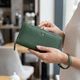 Большой женский клатч-кошелек на молнии ST Leather из натуральной кожи зеленого цвета (bg189fash36) - изображение 2