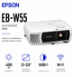 Проектор Epson EB-W55 3LCD WXGA 4000 ANSI лм HDMI USB-B Wi-Fi White (V11HB58042) - изображение 1