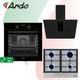 Комплект Духова шафа електрична Ardo ABO18EB4 + Варильна поверхня газова Ardo AMH64GCX4 + Витяжка кухонна Ardo AHI361EB4 - зображення 1