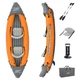 Каяк надувной двухместный, байдарка Bestway Lite-Rapid X2 грузоподъемность 160 кг, 321 x 88 x 42 см, 2 весла и насос (65077) - изображение 1