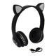 Беспроводные детские Bluetooth наушники с ушками и подсветкой Cat-23M Черный - изображение 4