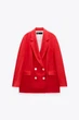 Піджак червоного кольору Zara розмір XS - зображення 6
