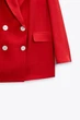 Піджак червоного кольору Zara розмір XS - зображення 7