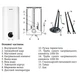 Бойлер Mixxus Flat Wet EWH-03100 2 кВт 100л мокрий ТЕН, вертикальний, білий (WH0016) - зображення 2