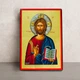 Писаная греческая Икона Пантократор Иисус Христос 19,5 × 26 см - изображение 1