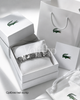 Подарунковий чоловічий браслет Lacoste сріблястий сталева прикраса на запястя з мінімалістичним дизайном - зображення 3