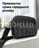 Мужская черная сумка Lacoste Monogram для ежедневной носки компактная через плечо с регулируемым ремнем - изображение 2