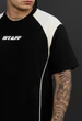 Футболка Мужская Стаф Черно-белая С Логотипом Реглан Спортивная Staff Black & White Logo Reglan. XL (396411) - изображение 3