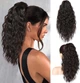 Накладний хвіст, PORSMEER, Ponytail Clip 18'' (45 см), Чорно-коричневий, термостійкий, кучерявий, об'ємний, 160 г - зображення 1