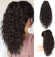 Накладний хвіст, PORSMEER, Ponytail Clip 18'' (45 см), Чорно-коричневий, термостійкий, кучерявий, об'ємний, 160 г - зображення 6