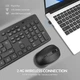 Набор клавиатуры и мыши Rii черный QWERTZ 2 4G бесшумный - изображение 2