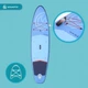 SUP доска для плавания надувная SUP AQUASTIC Taupo 10'8" 325 см сап с веслом и ручным насосом - изображение 12