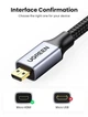 Перехідник Ugreen HD182 micro HDMI на HDMI 2.1 кабель 8K 60Hz 4K 120Hz 48Gbps 20 см Чорний (65593) - зображення 3