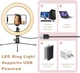 Кольцо световое AIXPI Ring Light 10 дюймов (25.4 см) USB питание 3 режима 10 уровней яркости черный белый - изображение 5