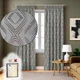 Штора жакардова Umbra 150×270 см 1шт, сіра з геометричною вишивкою для спальні та вітальні - зображення 1