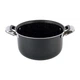 Каструля для фритюру Kamille KM-5821 чорна 24 см зі скляною кришкою та сіткою з вуглецевої сталі для індукції і газу на 4 л (84-163-KM-5821) - зображення 6