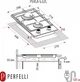 Газовая варочная поверхность Domino perfelli perla g32c grigio - изображение 3