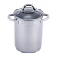 Каструля для спаржі Kamille KM-5850 срібляста зі скляною кришкою та друшляком з нержавіючої сталі на 4 л 16х21см (84-163-KM-5850) - зображення 1