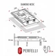 Газовая варочная поверхность Domino perfelli diamond m39c inox - изображение 3