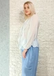 Блуза з ліоцелу декорована воланами біла New Collection 17-322 - S-L - білий - зображення 4