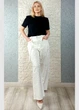 Джинси wide leg декоровані стразамі білі di classe 38-9967 - W34 - білий - изображение 1