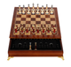Люксовий подарунковий набір шахів Grand Classic Chess Set 40×40 см у відтінку червоного дерева - зображення 3