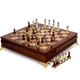 Люксовий подарунковий набір шахів Grand Classic Chess Set 40×40 см у відтінку червоного дерева - зображення 5