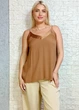 Майка прямого крою з креп шифону, коричнева di classe 13-212030 - коричневий - M-XL - зображення 1