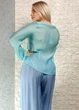 Блуза з ліоцелу декорована воланами бірюзова New Collection 17-321 - S-L - бірюзовий - изображение 5