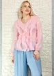 Блуза з ліоцелу декорована воланами рожева New Collection 17-324 - S-L - рожевий - изображение 1