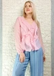 Блуза з ліоцелу декорована воланами рожева New Collection 17-324 - S-L - рожевий - изображение 2