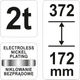 Домкрат гидравлический бутылочный YATO 2 т высота подъема 172-372 мм YT-17015 - изображение 2