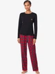 Пижама (лонгслив + штаны) женская хлопковая Ralph Lauren 973579086 M Черный/Красный (1159864850) - изображение 1