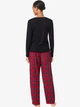 Пижама (лонгслив + штаны) женская хлопковая Ralph Lauren 973579086 M Черный/Красный (1159864850) - изображение 2
