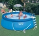 Семейный надувной бассейн Intex Easy Set 26166 + лестница, фильтр-насос, тент, подстилка, 457 x 107 см, быстрая сборка, компактное хранение, голубой - изображение 6