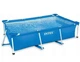 Каркасный бассейн Intex 28270, 220 х 150 х 60 см, прямоугольный, объем 1662 л, материал: трехслойный ПВХ + металлический каркас, для всей семьи, голубой - изображение 9