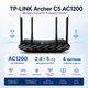 Дводіапазонний Wi-Fi роутер TP-Link Archer C5 AC1200, 2.4/5 ГГц, 4 антени, чорний - изображение 1
