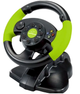 Игровой руль с педалями USB для ПК Xbox 360 PS3 180 градусов вибрация черный Эсперанса KT3424 - изображение 2