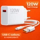 Зарядний пристрій Xiaomi 120W HyperCharge Combo (Type-A) білий + кабель USB-C (COPY) - изображение 1