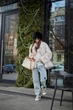Шубка под песца в нежно-сером цвете - Classyme - L - Светло-серый - (24sh light grey) - изображение 4