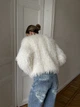 Шуба под ламу без воротника - Classyme - S - Белый - (43sh) - изображение 2