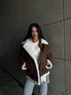 Дубленка зимняя женская - Classyme - L - Шоколадный - (34j) - изображение 2