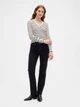 Лонгслів довгий жіночий GAP 148606474 2XL Чорний/Молочний (1159865073) - зображення 3