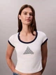 Футболка бавовняна жіноча Calvin Klein 745467078 XL Молочна з принтом (1159865322) - зображення 6